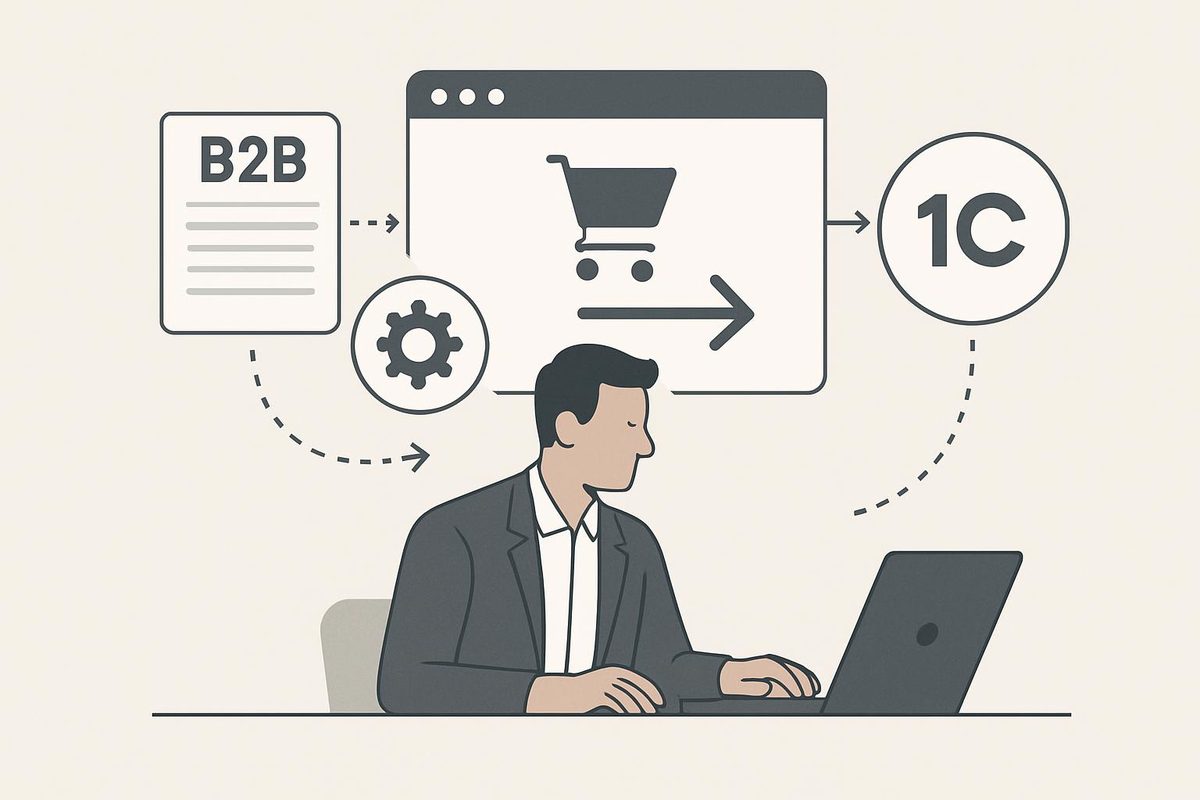 Автоматизация B2B-документооборота с оптовыми клиентами через портал заказов и 1С