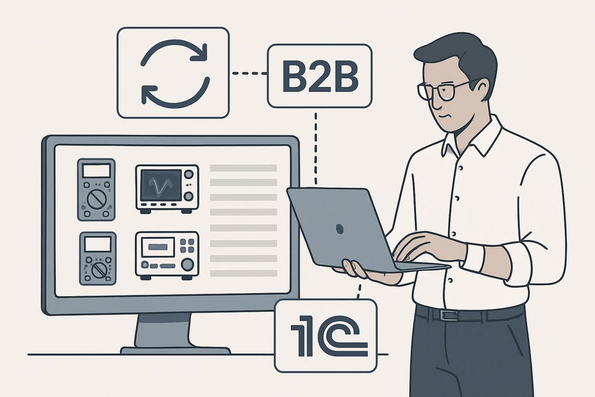 Как автоматизировать учет тестового оборудования для дилеров через B2B-портал и 1С