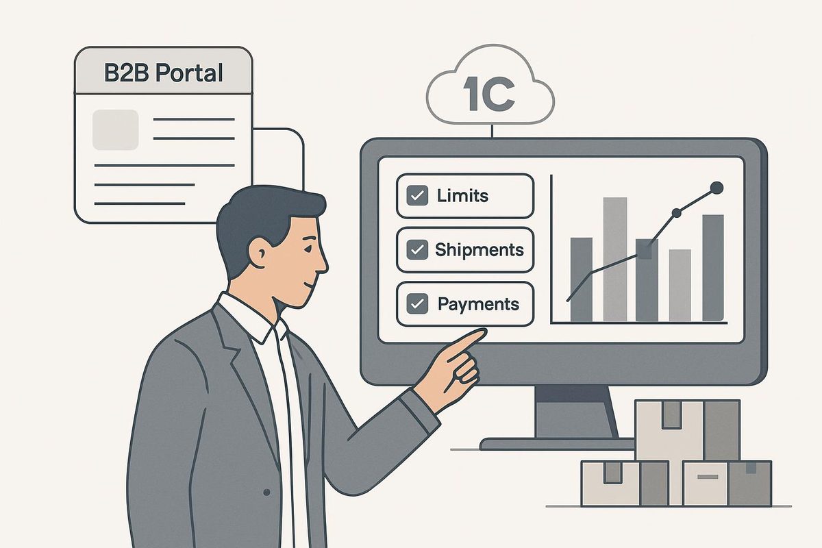 Как навести порядок в лимитах и отгрузках оптовых клиентов через B2B‑портал с интеграцией 1С
