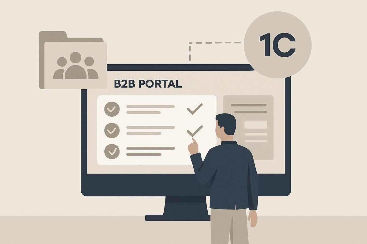 Управление оптовыми клиентами и договорами в 1С через B2B‑портал заказов