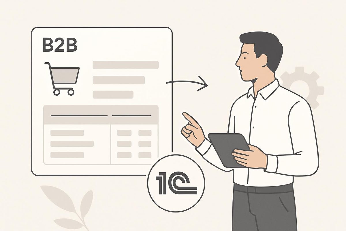 Как описать и автоматизировать процессы оптовых B2B-заказов через портал с интеграцией 1С