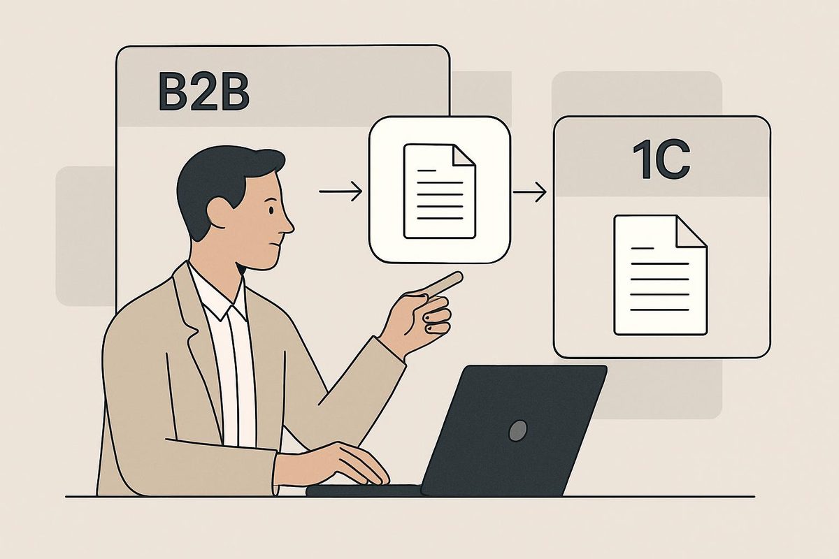 Как организовать электронный документооборот в оптовых продажах через B2B-портал и 1С