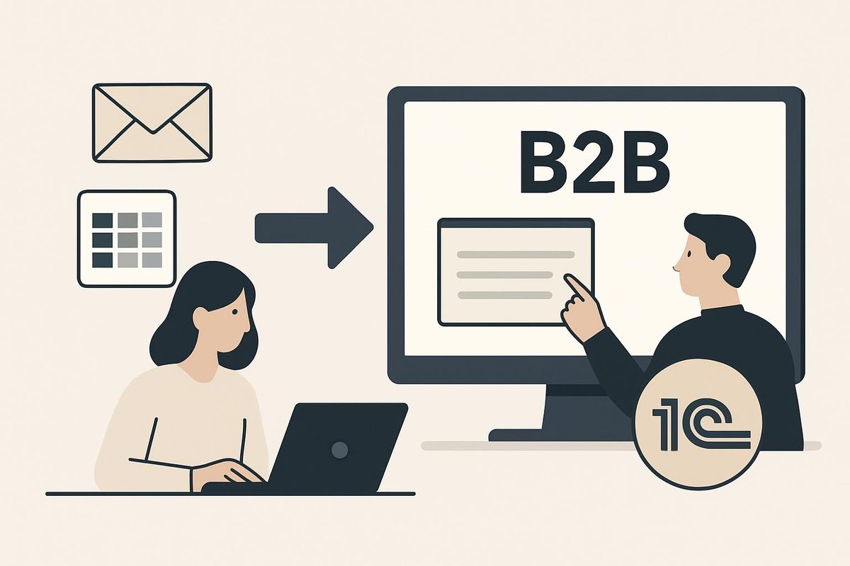 Переход с e-mail и Excel-заказов на единый B2B-портал заказов с 1С