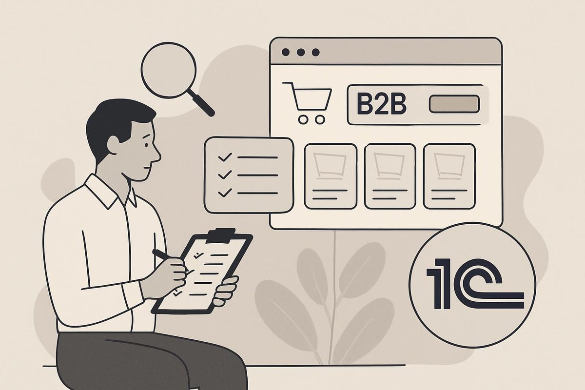 Аудит бизнес‑процессов перед запуском B2B‑портала заказов с интеграцией 1С
