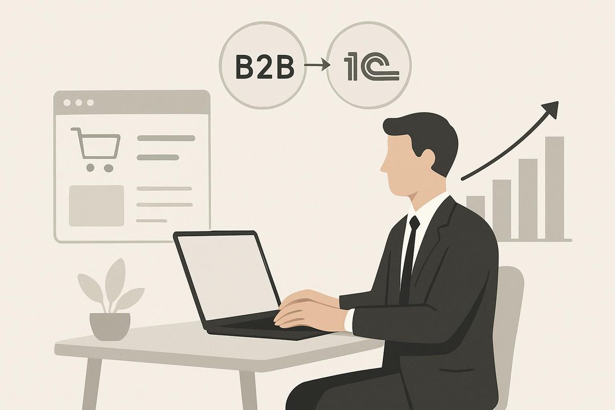 Как снизить ручную обработку оптовых заказов и ускорить отдел продаж через B2B-портал с интеграцией 1С
