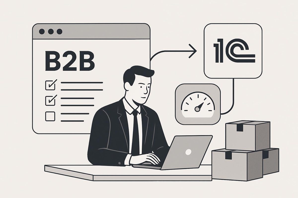 Как сократить цикл оптового заказа через B2B‑портал с интеграцией 1С