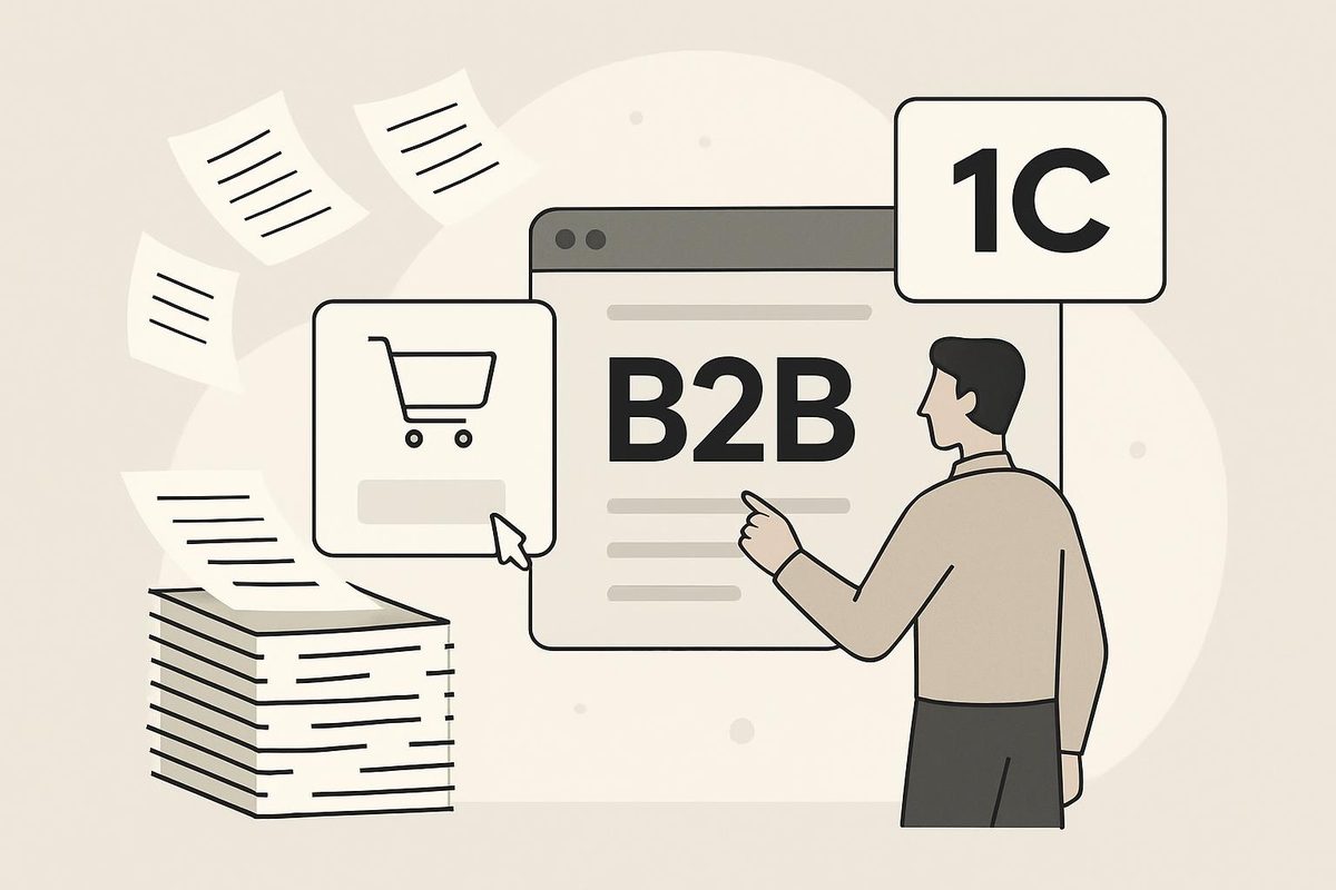 Как сократить ручной документооборот в оптовых продажах с помощью B2B-портала и 1С
