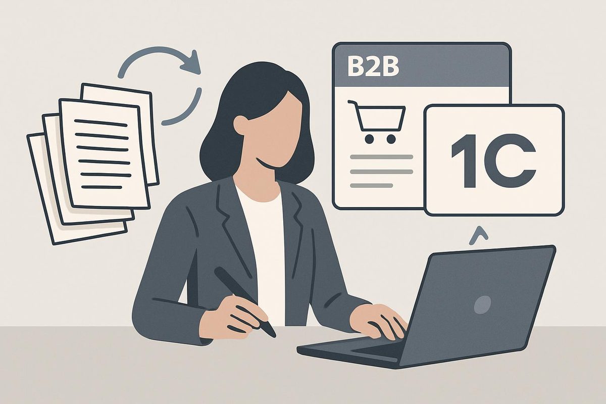 Как сократить ручной документооборот в оптовых продажах через B2B-портал и 1С