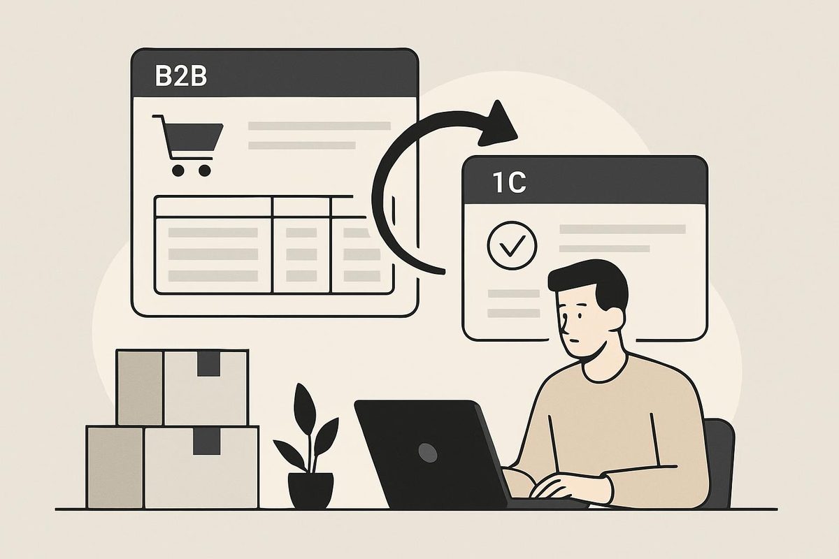 Как сократить ручную обработку оптовых заказов через B2B-портал и 1С
