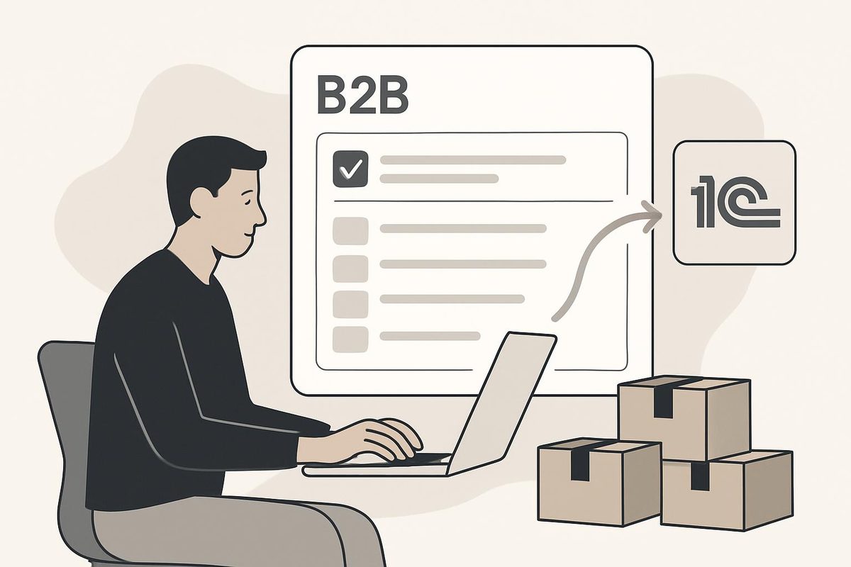 Как сократить ручную обработку оптовых заказов через B2B-портал и 1С