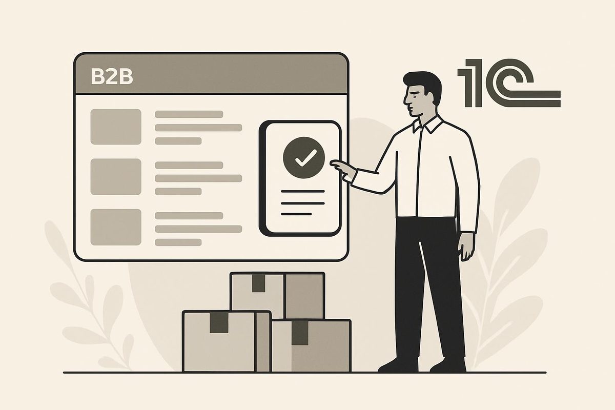 Как сократить ручную обработку оптовых заказов через B2B-портал с интеграцией 1С