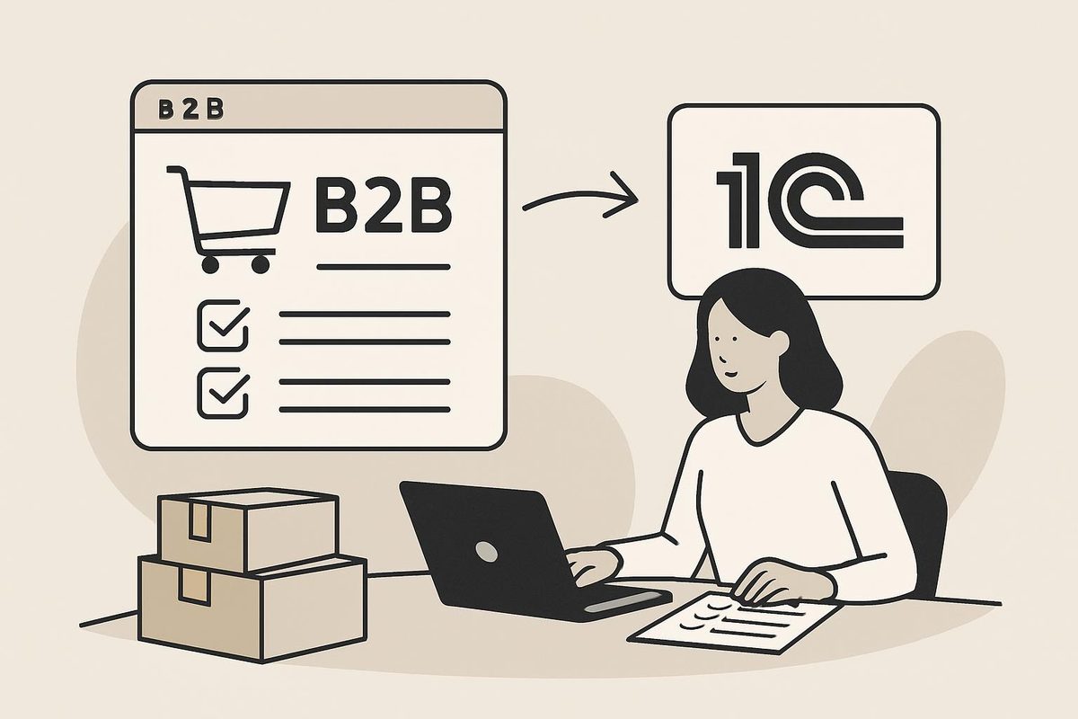 Как сократить ручную обработку повторных оптовых заказов через B2B-портал и 1С