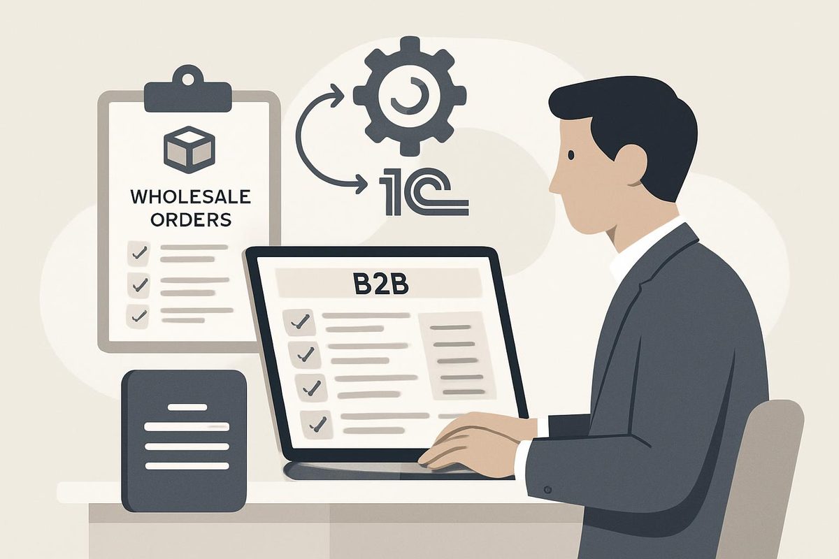 Как сократить ручную обработку повторных оптовых заказов через B2B-портал с 1С