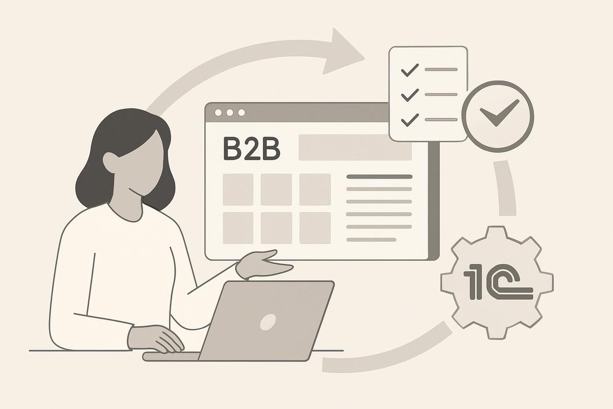 Как сократить ручную обработку оптовых заказов и ускорить согласование в B2B-продажах через портал с интеграцией 1С