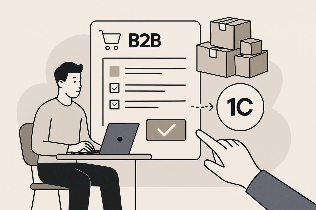 Как сократить ручные операции в оптовых заказах через B2B-портал с интеграцией 1С