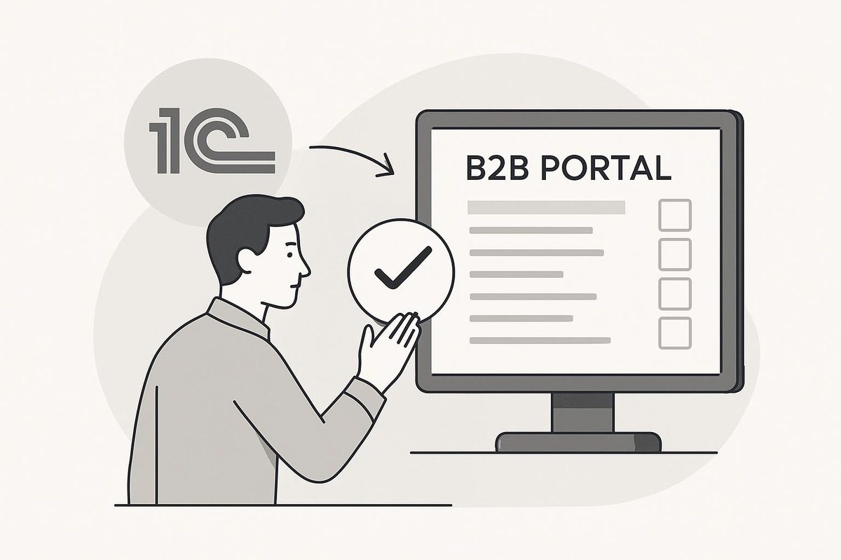 Как сократить ручные согласования в оптовых продажах через B2B-портал заказов с интеграцией 1С