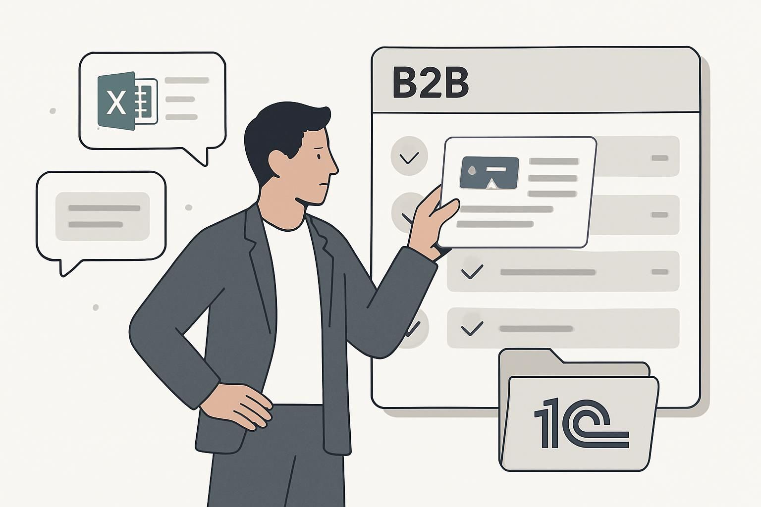 Как уйти от Excel и мессенджеров в оптовых заказах к B2B-порталу с интеграцией 1С