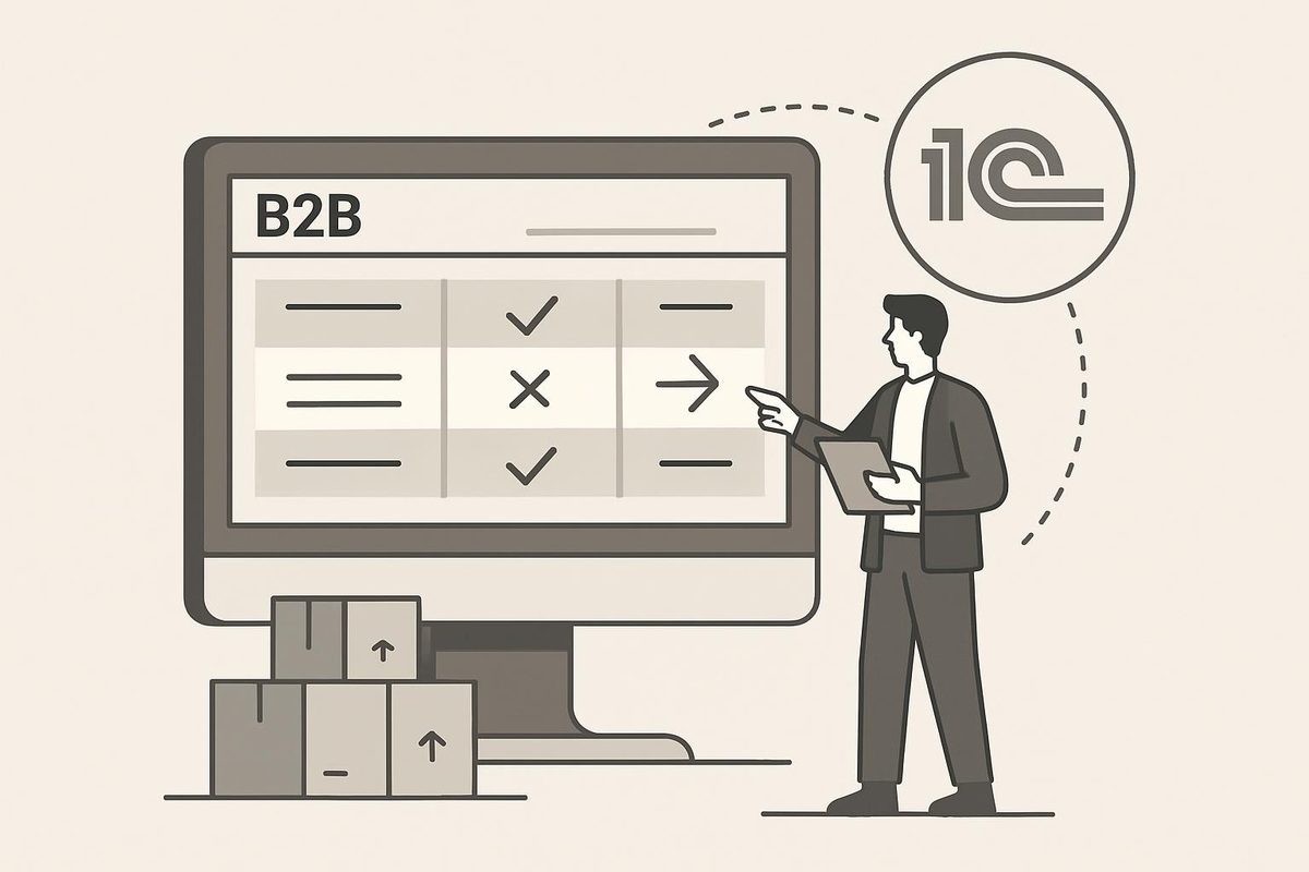 Как управлять дефицитом и заменами в оптовых заказах через B2B-портал с интеграцией 1С