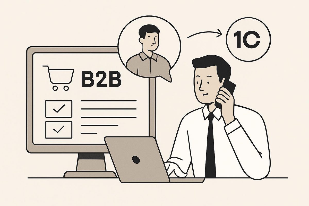 Как выстроить онлайн-коммуникацию с оптовыми клиентами вокруг B2B-портала заказов с интеграцией 1С