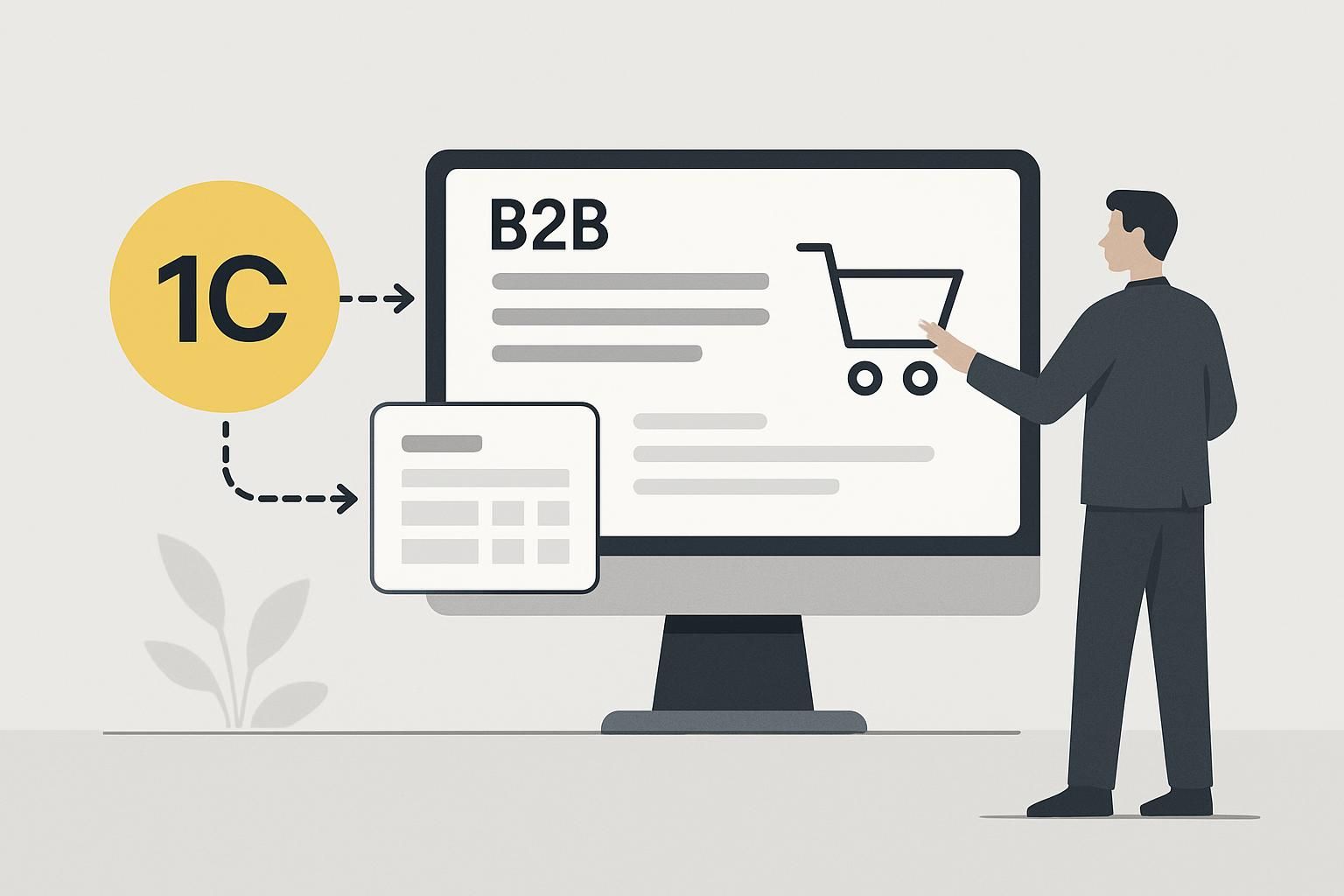 B2B‑портал заказов для оптовых клиентов с интеграцией 1С без сложной доработки