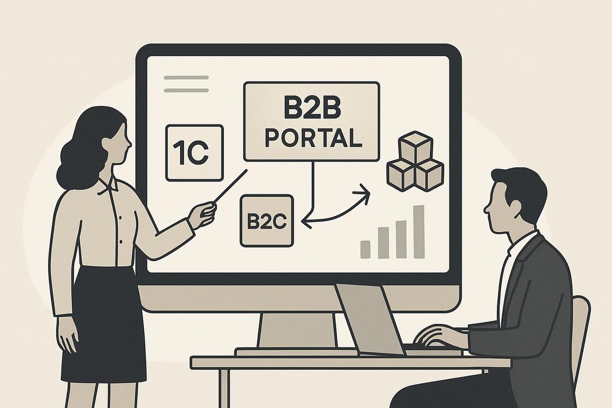 Запуск B2B‑портала заказов на базе 1С и Order2B при переходе с B2C на оптовую модель