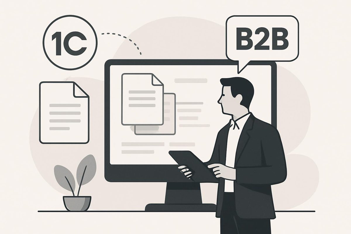 Как наладить обмен первичными документами с оптовыми клиентами через B2B‑портал, связанный с 1С